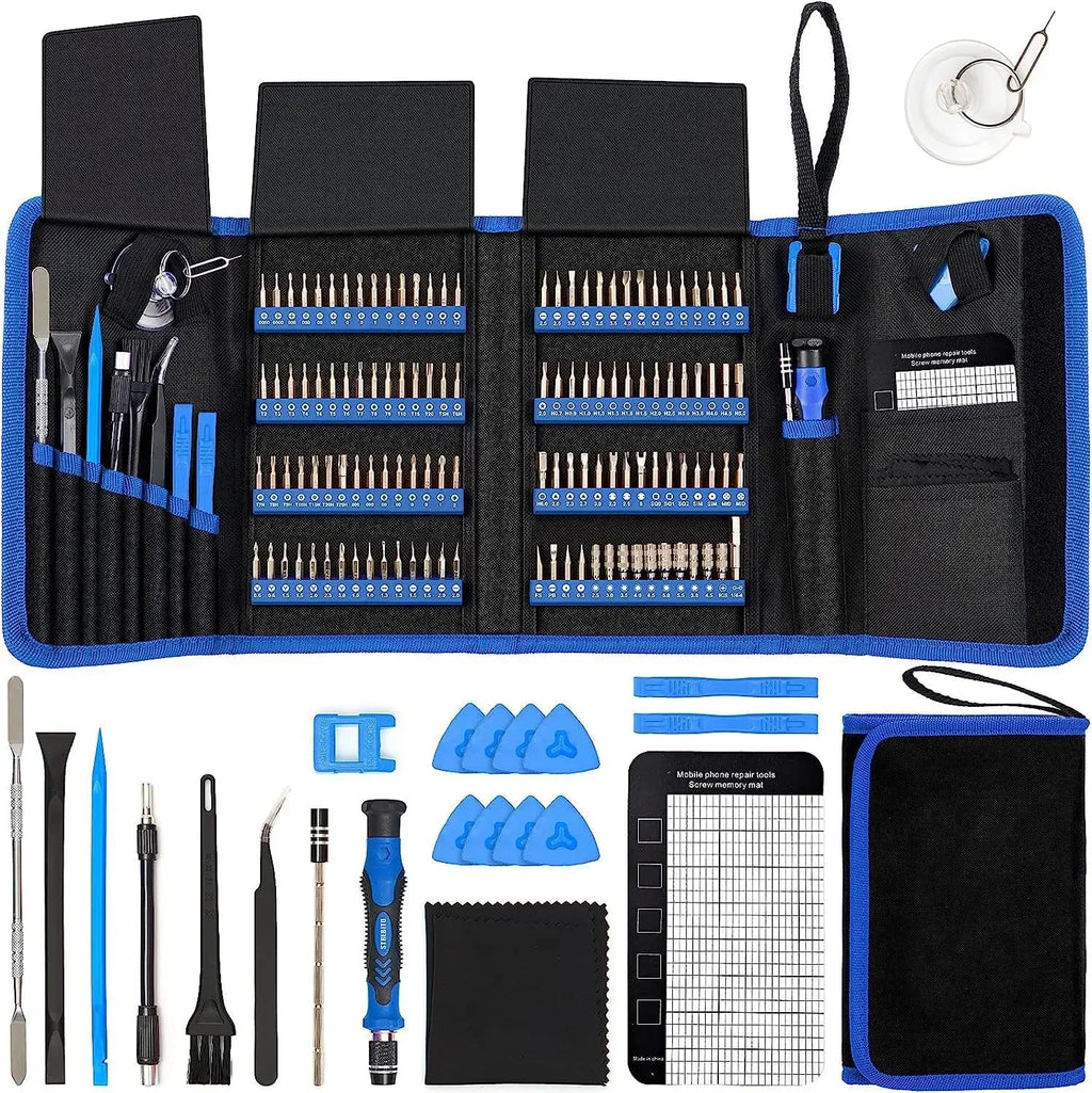 Precision Screwdriver Sets 142-Piece Electronics Precision Screwdriver with 120 Bits Magnetic Repair Tool Kit for iPhone PC Etc. Qme