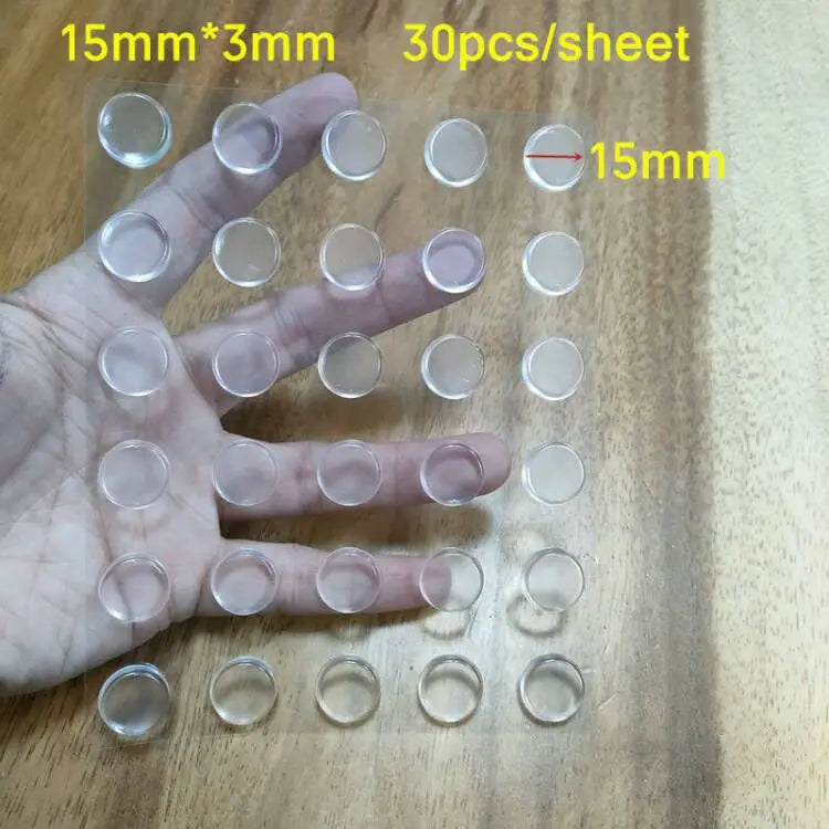1 Sheet Clear Soft Silicone Door Stopper Bumper Mute Stickers Wall Protection Muffler Pad Door Stopper Furniture Anti-crash Pad Qme 30pcs 15x3mm