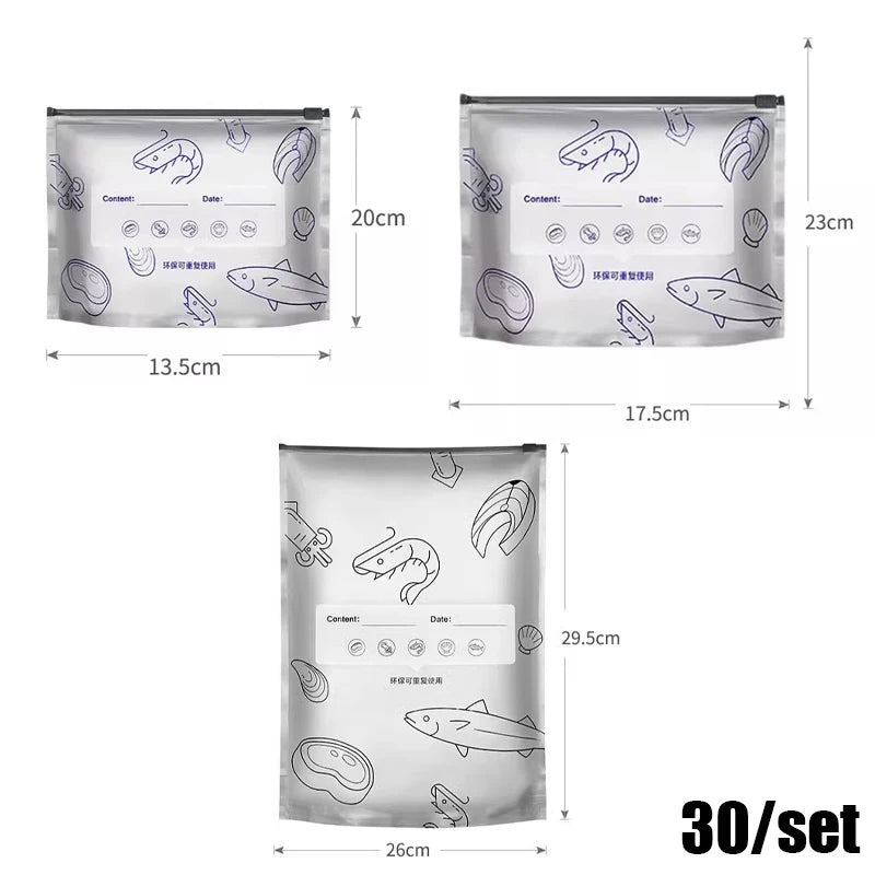 Foil Fresh-keeping Bag Sealed Packaging Refrigerator Freezer Qme one size A