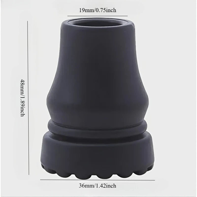 2pcs 19mm rubber cane tips | Lock ring design, easy-to-install replacement cane tips suitable for most canes and walkers Qme