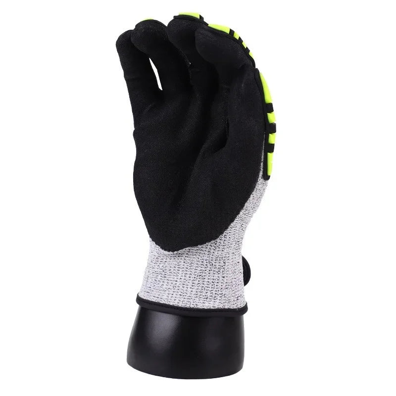 Mechanical cutting gloves, anti vibration, anti smashing, anti-collision gloves, outdoor bicycle rescue safety gloves Qme
