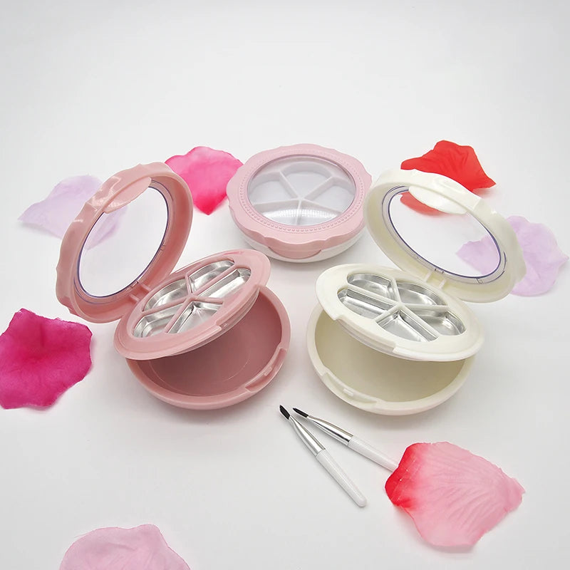 Flower Pattern 5-Grids Empty Compact Eyeshadow PaletteDIY Lipstick Qme