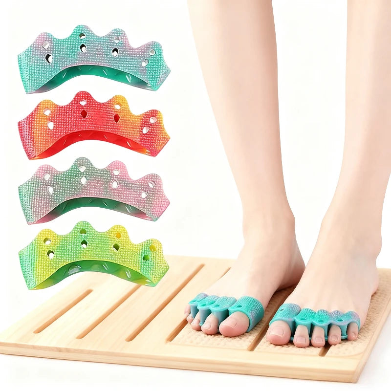 Colorful Five-hole Toe Separator Overlapping Toes Big Valgus Spacer Qme random color
