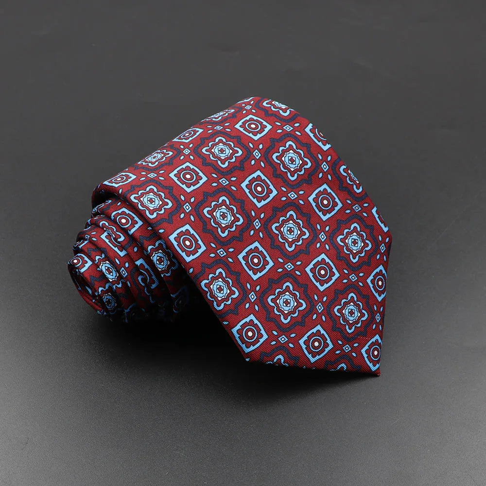 Men's Fashion Silk Tie Soft Novelty Necktie Blue Green Orange Ties