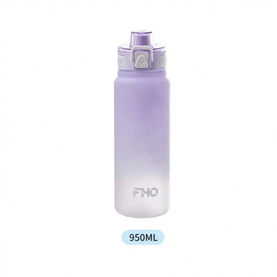 Outdoor Sports Portable Gradient Frosted Plastic Space Cup Straw Qme Purple 950ml 500-1000ml