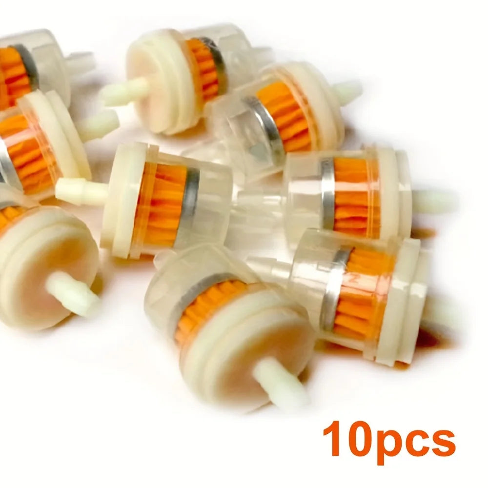 10pcs Professional Motorcycle Oil Filter Inline Gas Fuel Filter Gasoline Filters Tool For Scooter Moped Scooter Dirt Bike ATV Qme 10pcs