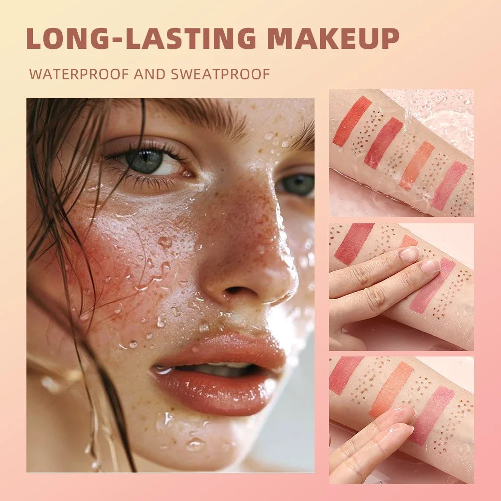 QIBEST Double Ended Natural Simulation Freckles Stamp Pen Liquid Blush 2 In 1 Stick Waterproof Lifelike Fake Freckles Pen Stick Qme