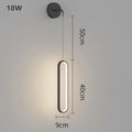 Modern LED Wall Lamp For Living Dining Room Bedroom Bedside TV Background Aisle Home Decoration Lighting Fixture Lustre Qme black LED 3 Color