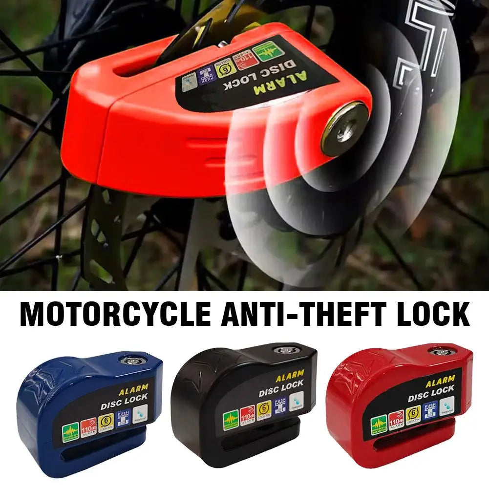 Motorcycle Anti-theft Lock Alarm Safety Protection Padlock Motorcycle Scooter Disc Brake Lock Aluminum Alloy Motorcycle Accesso Qme