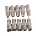 ESCAM 10pcs F female Plug to PAL Female Jack Straight RF coaxial adapter F-type connector TV Qme 20pcs