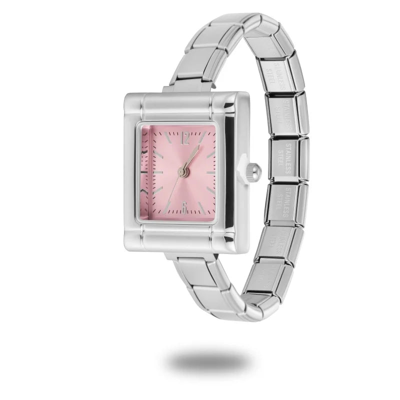 Fashion Italian Elastic Charm DIY Width Stainless Round Watch Women's