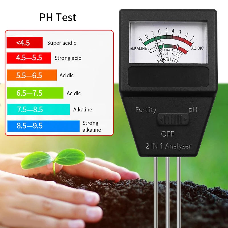 1 Soil PH Fertility Meter 3 Probes Tester Plant Fertile Measure Qme