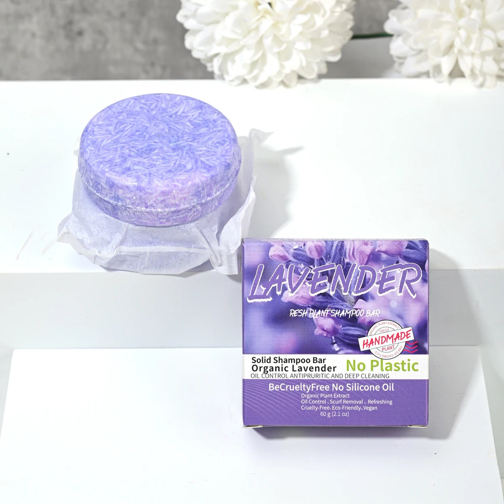 Provence Lavender Essential Oil Shampoo Soap Handmade Hair Care Solid Qme
