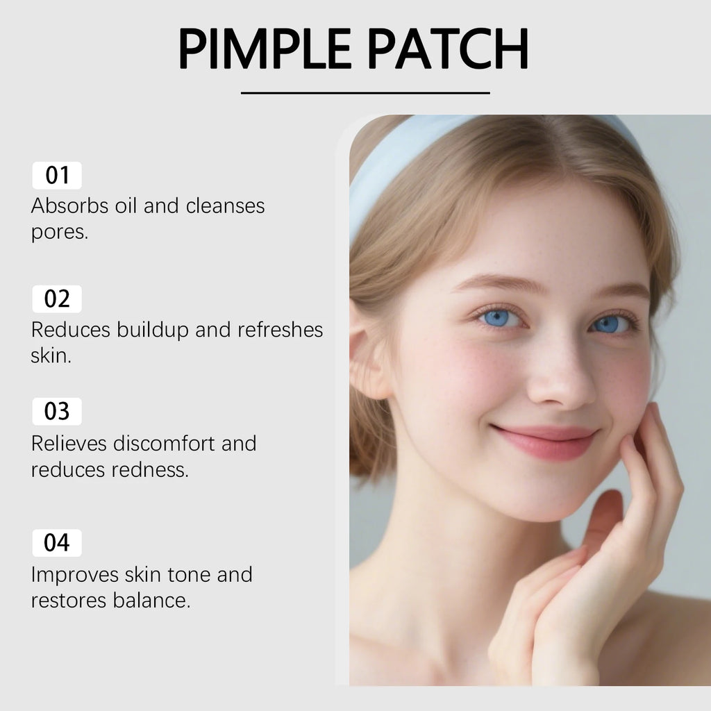 Hydrocolloid Acne Patches Round Spot Invisible Acne Pimple Patches Absorb Pus & Oil Reduce Redness Waterproof & Skin-Friendly Qme