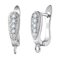 Factory Price Trendy 925 Sterling Silver Color Earring Findings U-Shape Earrings Accessory Fashion Jewelry Findings For DIY Qme Default Title