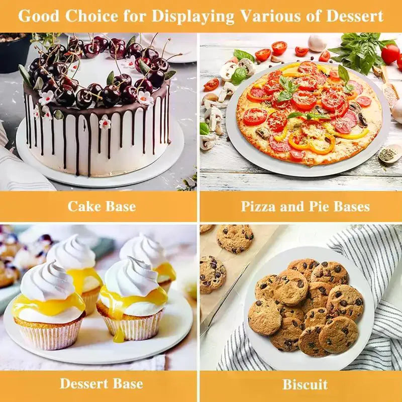 10Pcs 8/10/12 Inch Round Cake Boards Paper Cake Drum Pan For Birthday Wedding Party Cake Cardboard Bottom Tray Qme