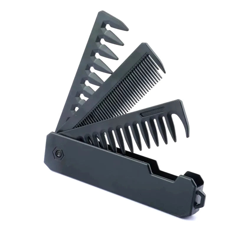 Professional 1 Pocket Folding Combs Wide Tooth Oil Head Comb Beard Qme