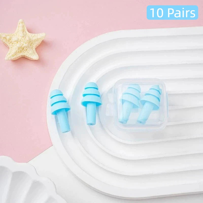 Soft Foam Earplugs 38dB Noise Cancelling 10 Pairs Multicolor