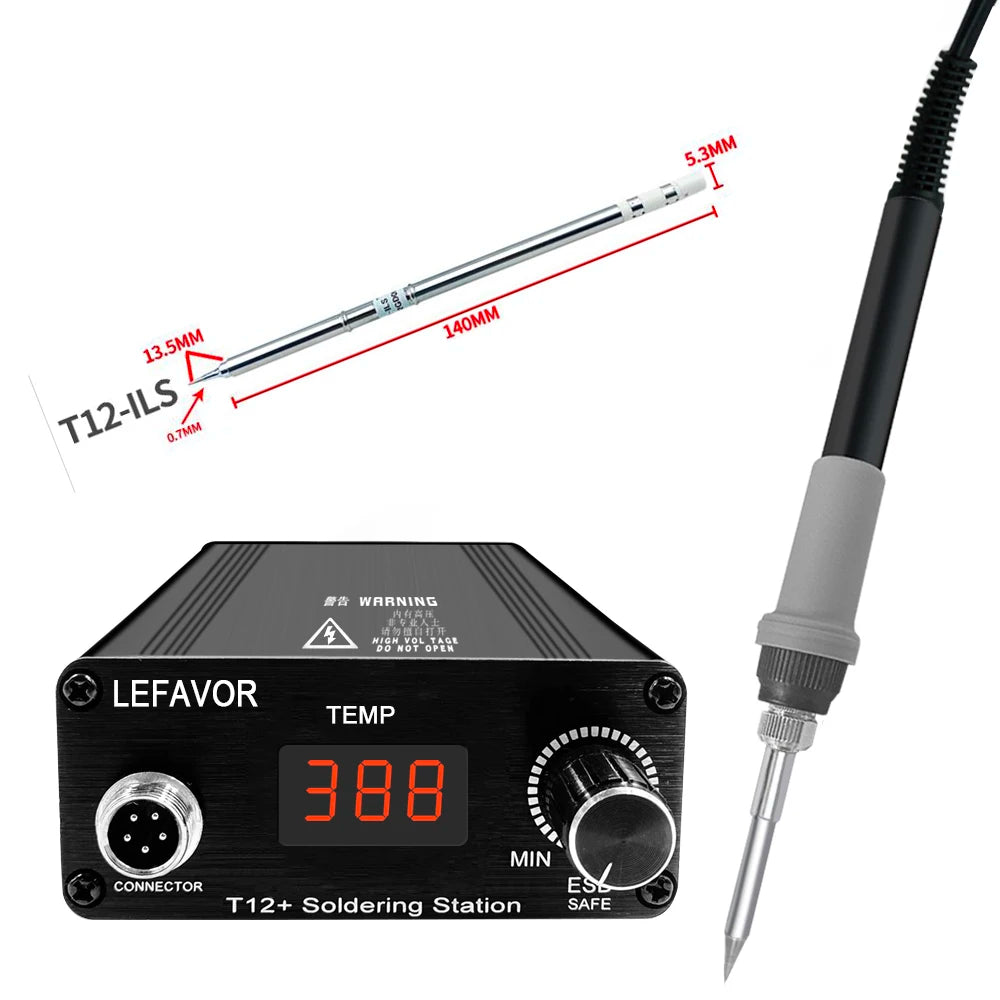 T12 75W Digital Soldering Iron Stationtips Welding Rework Station Qme T12NEW SET1 US