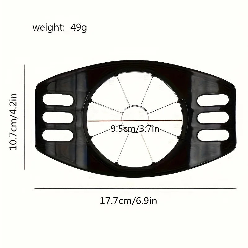 Stainless Steel Apple Slicer and Corer - Heavy-Duty Manual Fruit Knife with Uniform Blade, Ergonomic Handle Qme