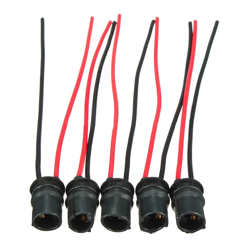 10Pcs T10 W5W Car Wedge Light Bulb Socket Connector Holder Extension LED Lamp Bulb Base Holder Replacement Car Parts Qme