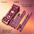2Pcs 4D Mascara + Liquid Eyeliner Set, Waterproof Sweat-Proof Smudge-Proof, Lengthening Thickening Curling Long Lasting Eye Make Qme 8836