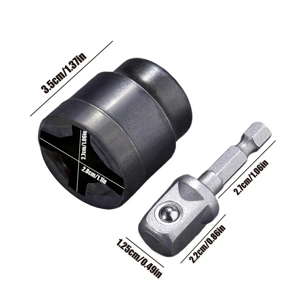 Scissor Jack Drill Adapter Rv Stabilizer Jack Socket Rust-Resistant Converter Tool Change Attachment Accessories for Auto Repair Qme as shown