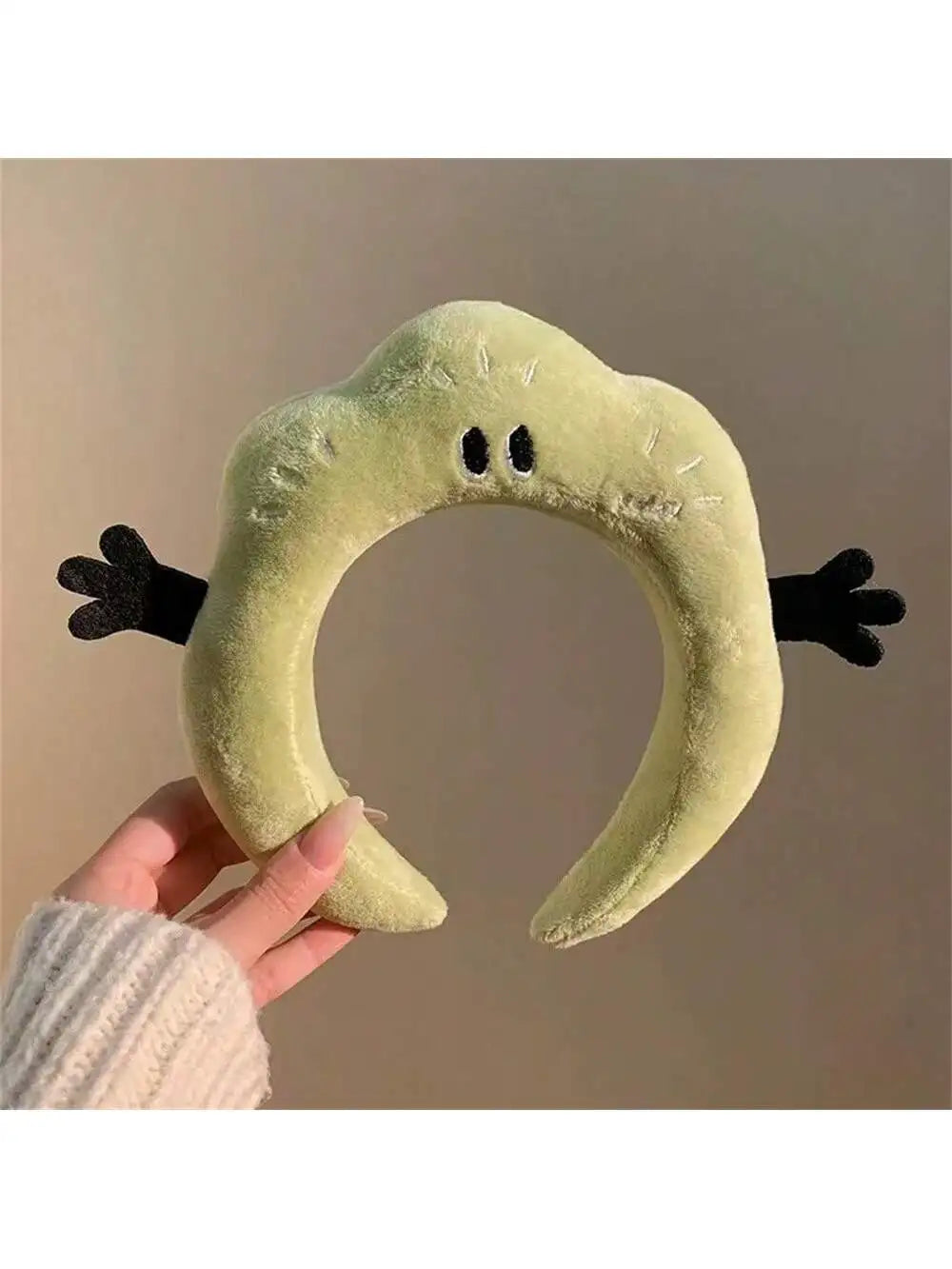 Relax Cartoon Funny Cute Headband Creative Twist Girl's Head Cloud Qme green
