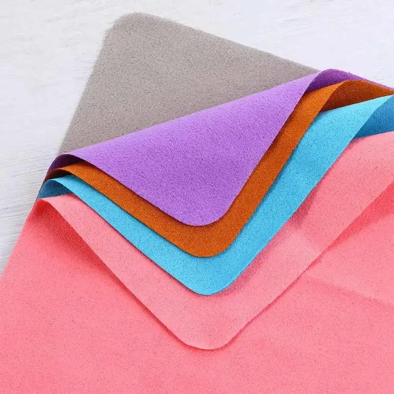 5 Suede Glasses Clean Microfiber Cleaning Cloth Lens Phone Screen Wipe Qme