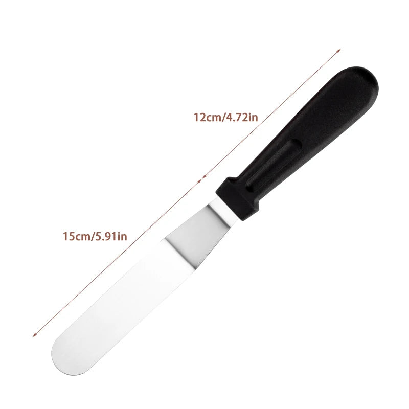 CC11Stainless Steel Cream Spatula Baking Tools 6 8 10 12 Cake Qme S