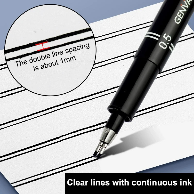 Double-line Gel Pen Essential Architectural Design Exams Note-taking Qme