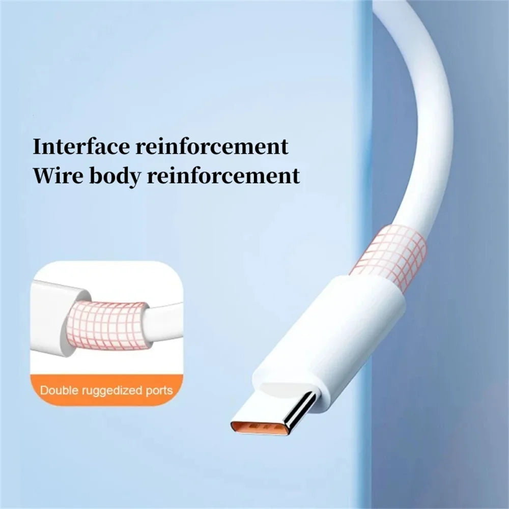 120W USB To Type C Fast Charge Cable Mobile Phone Data Cord Quick Charging Line for Xiaomi Redmi Huawei P40 OPPO Realme OnePlus Qme