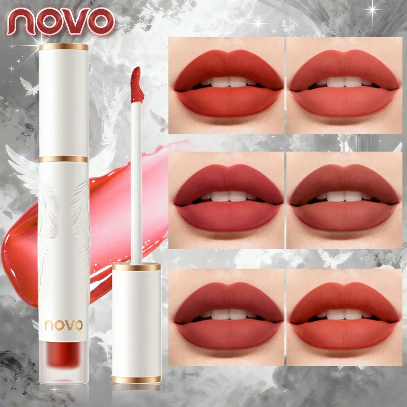 Matte Liquid Lipstick Makeup, Waterproof Non-fading Non-stick Cup, Smooth Misty Finish for Fuller Lips, Rich Color Rendering Qme