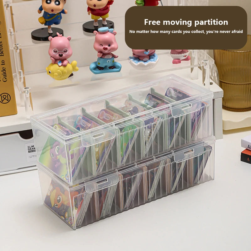 Cards Clear Plastic Compartmentalized Organizer Box Holds 550+ Game Qme