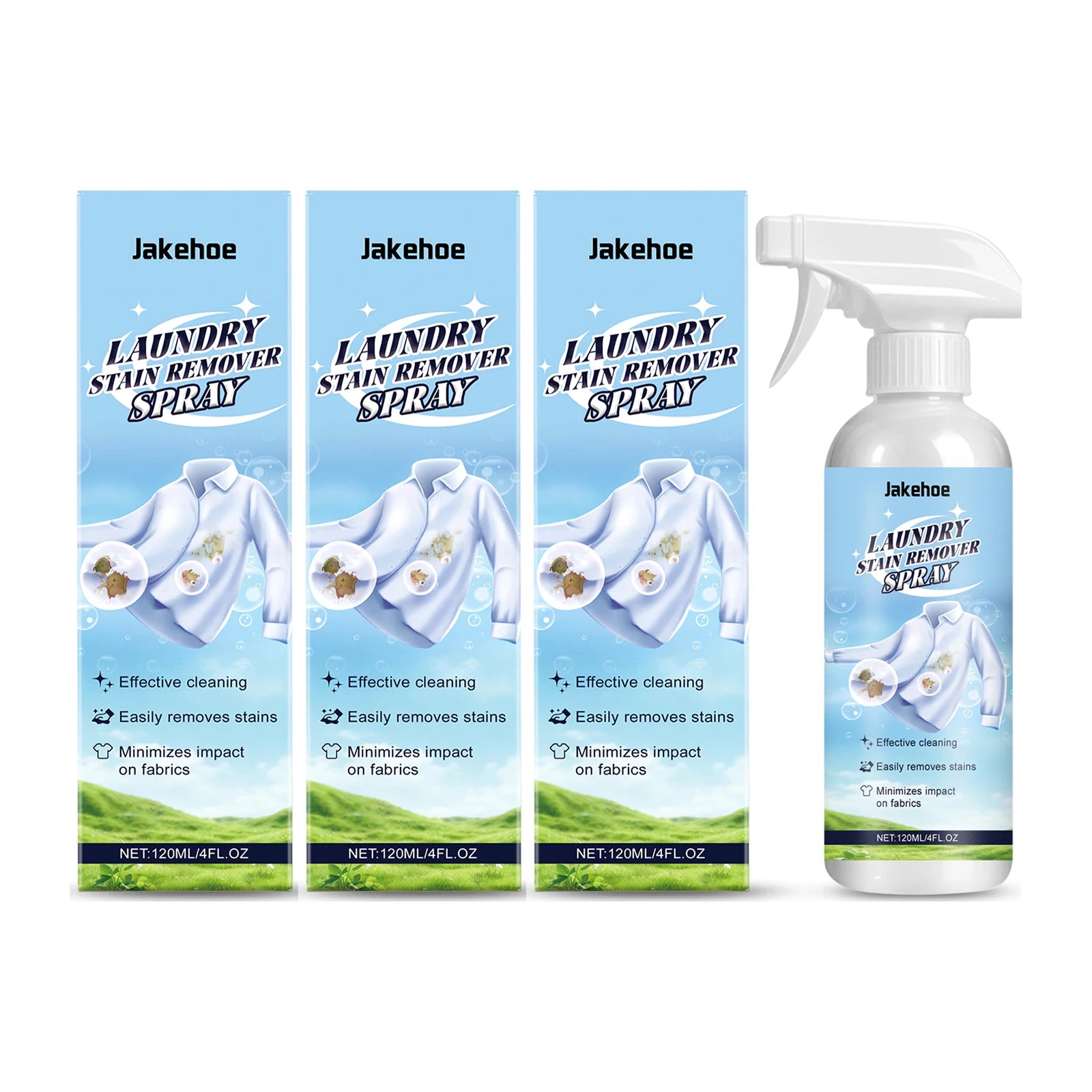 Clothes Cleaning Spray Quickly Decompose Stubborn Stains Remove Odor Prevent Yellowing Restore Luster Laundry Fabric Maintenance Qme 3 x 100ml Boxed