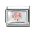 Fashion Y2K Lips Heart Brain Lungs Ears Colorful Italian Charm Links Stainless Steel Fit 9mm Bracelet Jewelry DIY Making Gifts Qme Style 1