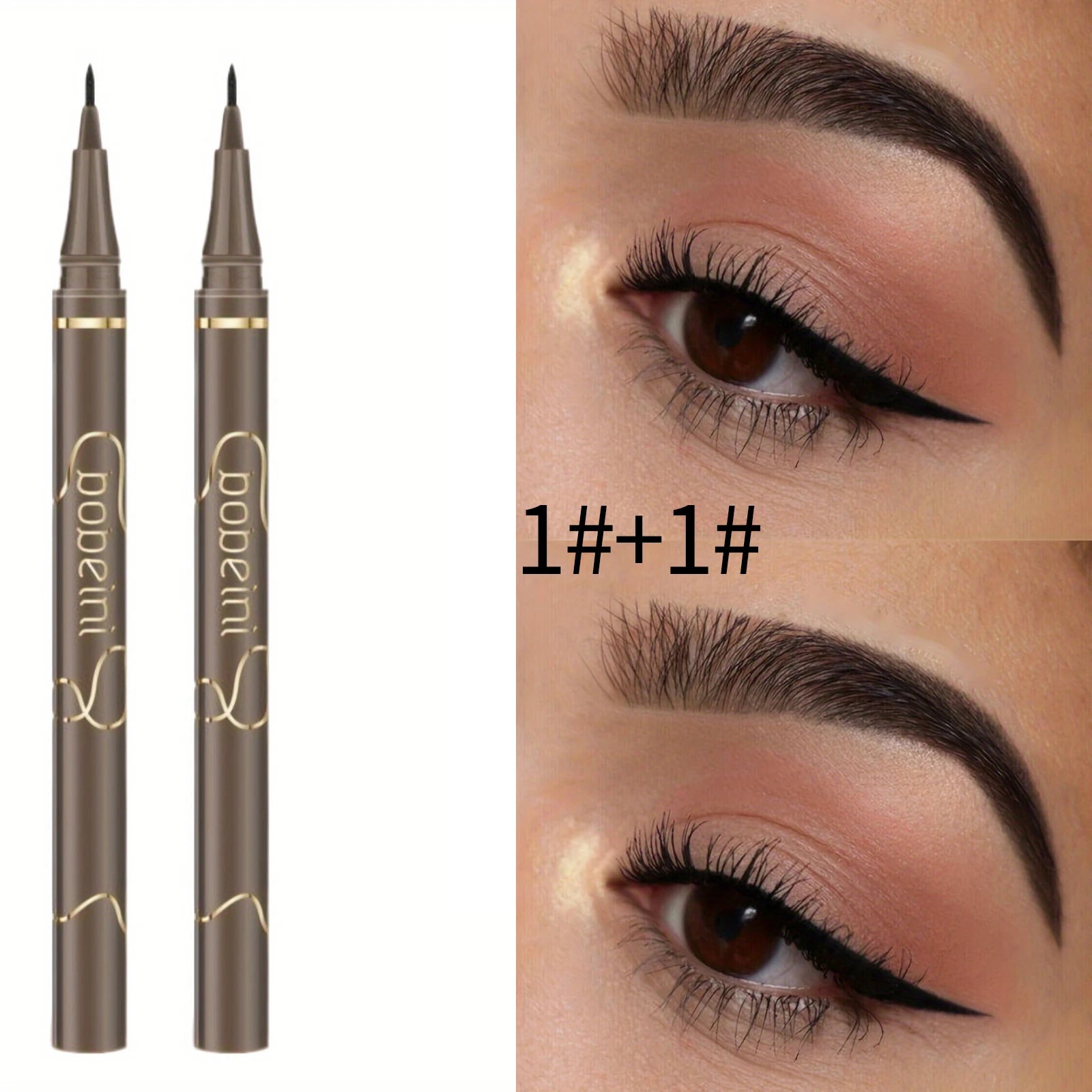 Waterproof Quick-drying Liquid Eyeliner Ultra-fine Matte Black Brown Qme D8-01- 01 01
