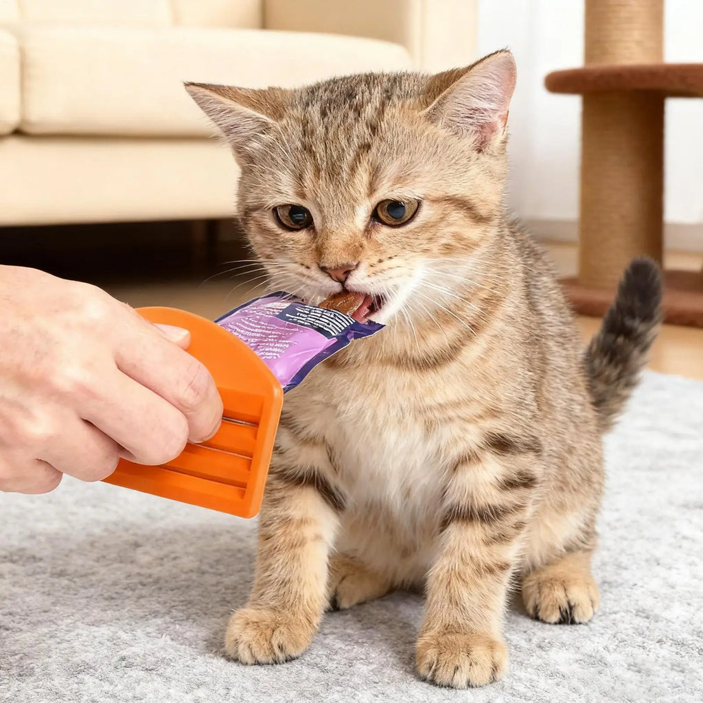 Cat Food Pouch Squeezer Easy Dispensing Portable Squeeze Tool Qme