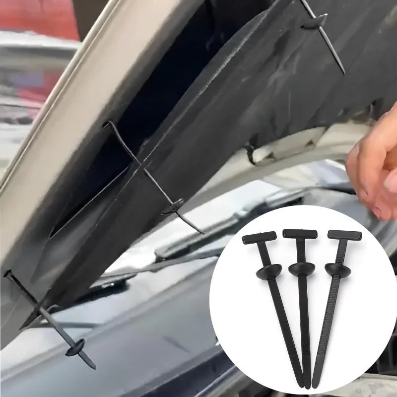 1000/20x Cable Ties Buckle Nylon Auto Fastener Screw Replaceable Car Fenders Trunk Engine Guard Panel Wire Clips Management Tool Qme