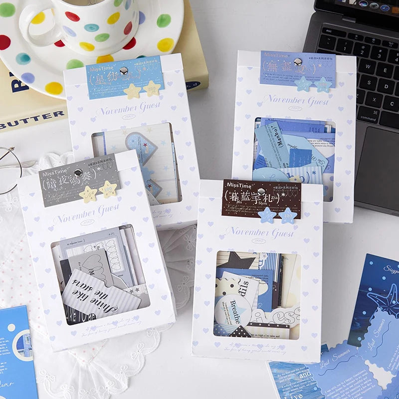 TIANZI Scrapbooking Kit in Instagram Style Kraft Paper Card Tag Material Set for Journaling Handiwork Hobby And Decoration Qme All in