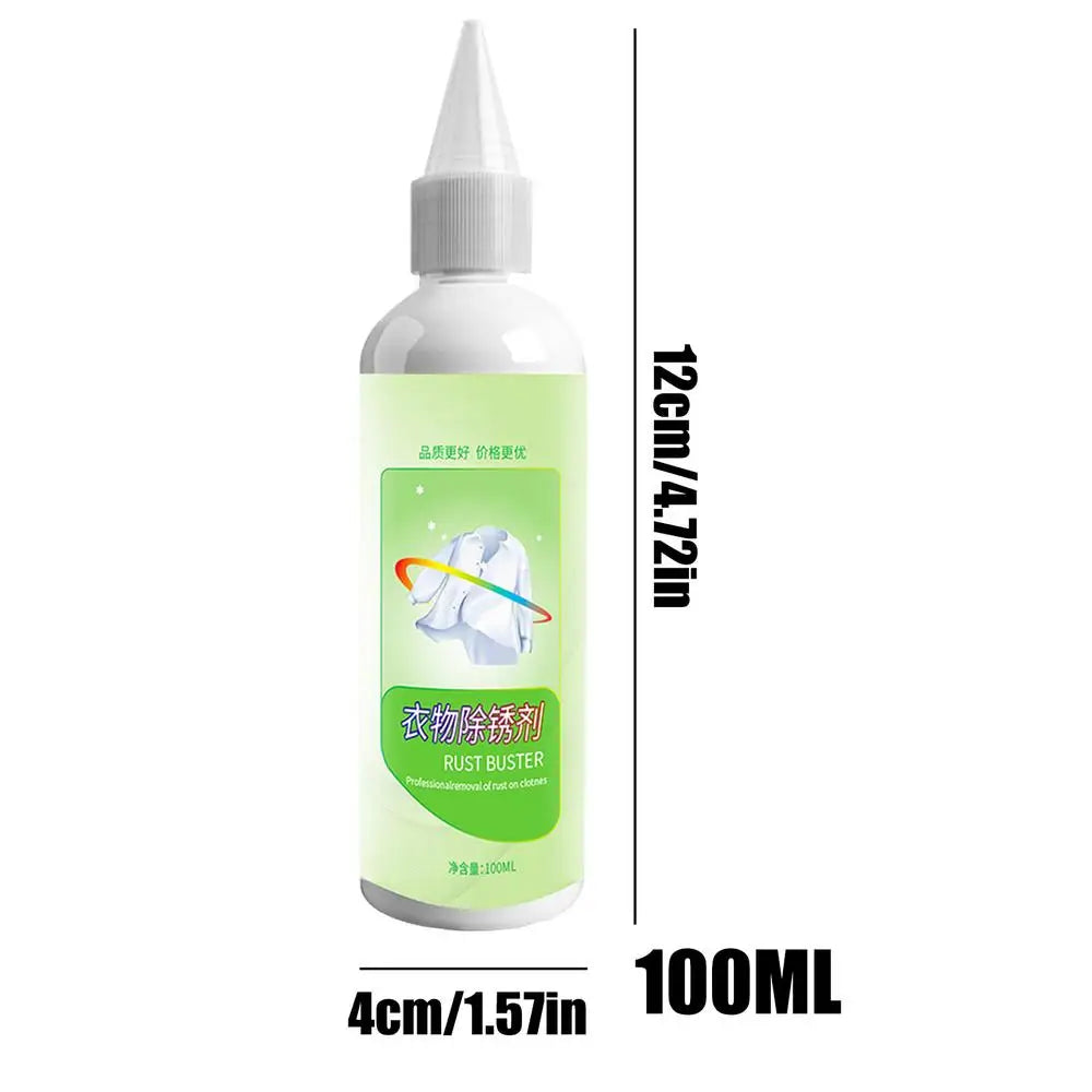Rust Remover for Clothes 100ml Safe Portable Fabric Rust Cleaner for White Clothes Garments Denim Jeans Bag Washable Textiles Qme 100ml