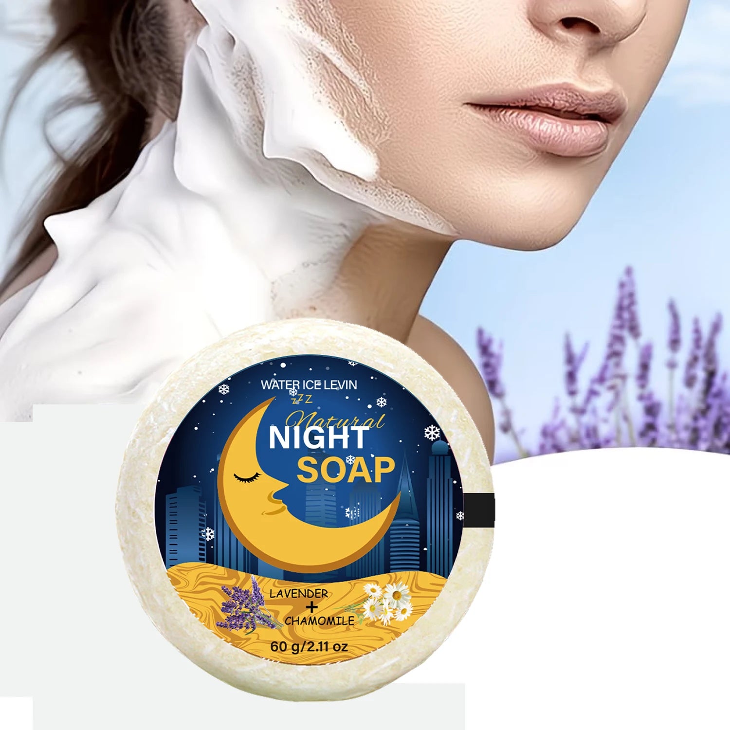 Niacinamide Infused Night Bath Soap, Gentle Clean & Hydrate Skin with Herbal Extracts Qme
