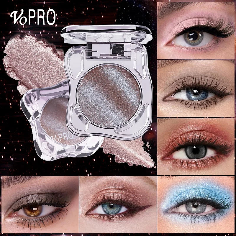 Monochrome Eye Shadow Palette - Sparkly Eye Glitter Makeup, Matte & Shimmer, Long-Lasting, Waterproof, Smudge-Free, High-Pigment Qme