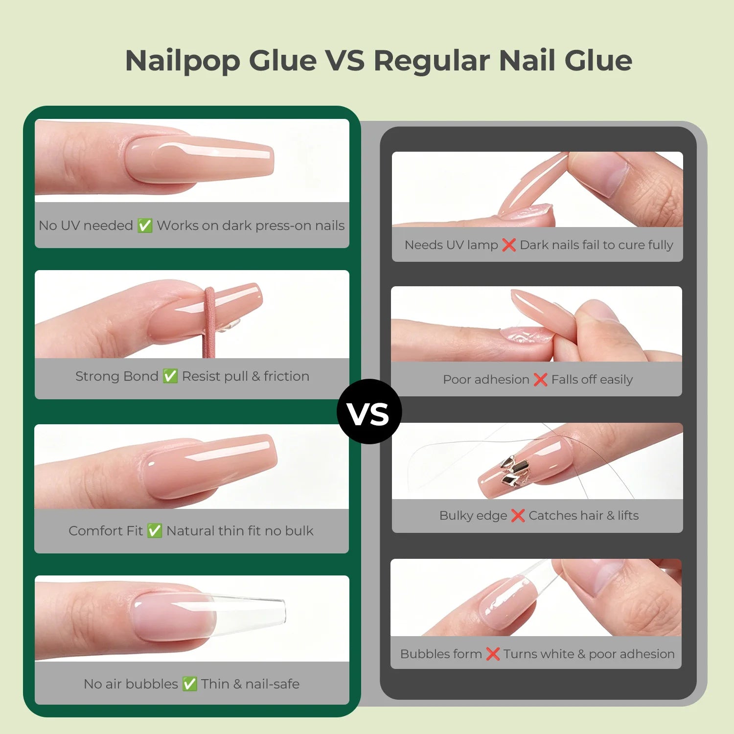 Nail Glue Gel Remover Strong Adhesive Press Nails Quick Dry Plant Qme