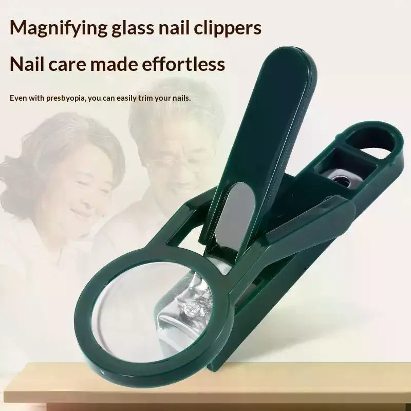 Magnifying Glass Nail Clipper Large Anti-splash Precision Trimmer Qme