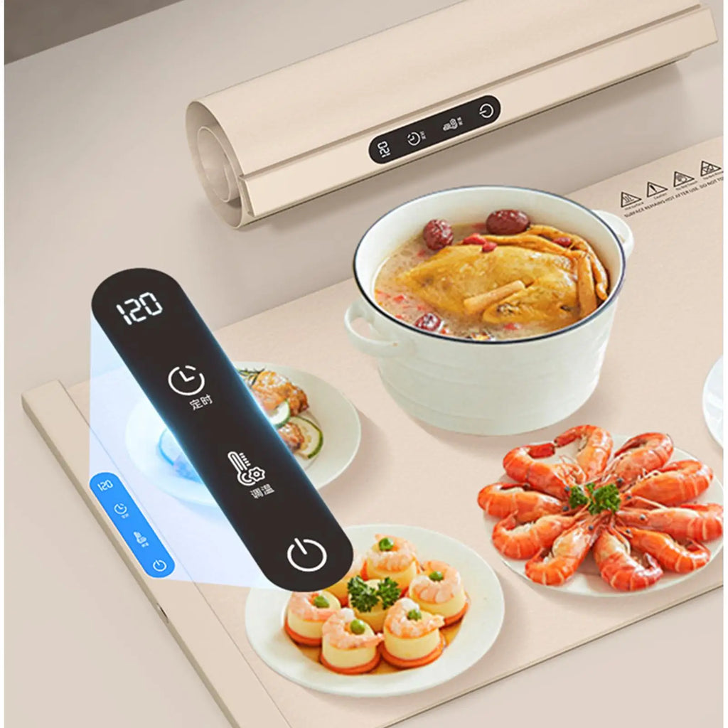 Heating Mat Food Adjustable Fast Pad Silicone Warming Buffets Party Qme