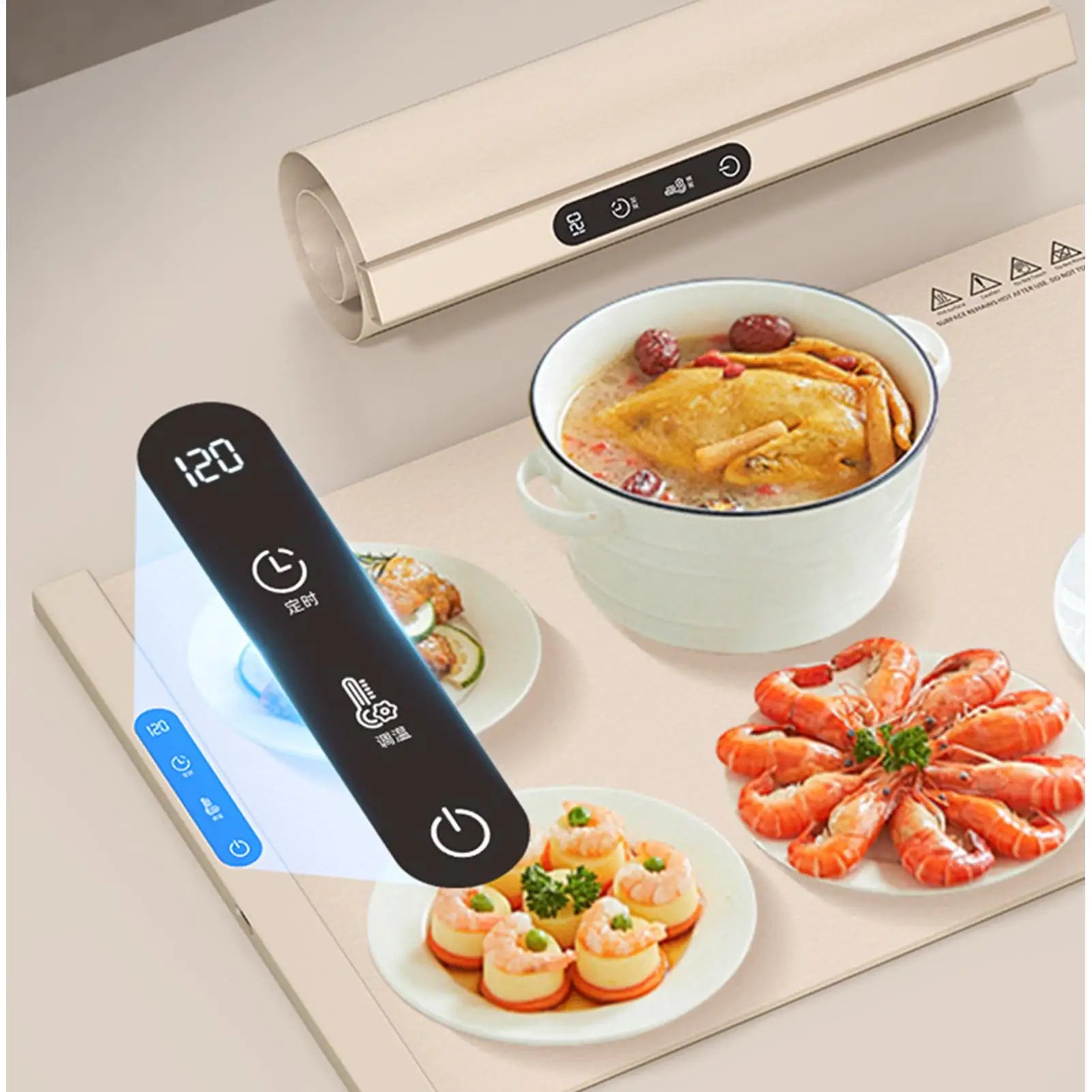 Heating Mat Food Adjustable Fast Pad Silicone Warming Buffets Party Qme