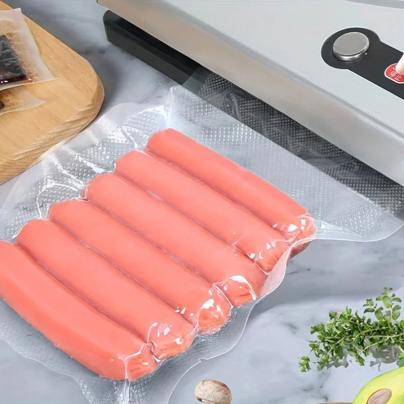 100pcs/lot Mesh Vacuum Bags for Food Preservation - Vacuum Sealer Storage Bags for Deli Meat, Steak, Qme