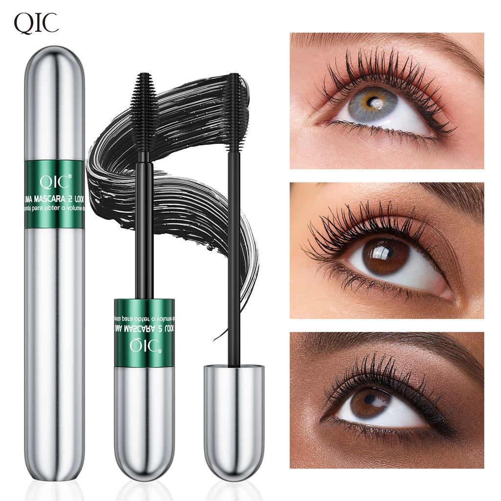 4D Black Mascara Thickening Lengthening Curling Waterproof Sweatproof Mascara For Beginners Qme
