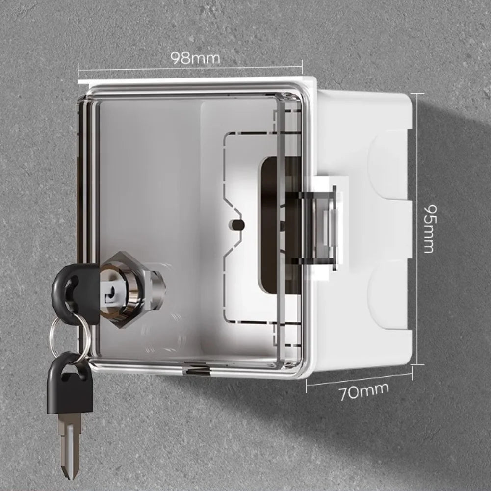 Outdoor Socket Box Anti-theft Waterproof Cover 86Type Lockable Qme Transparent